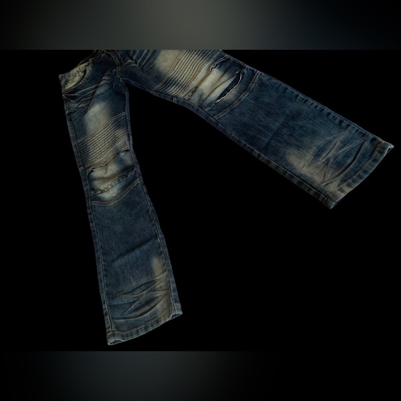 X-RAY Mens Indigo Denim Jeans Pants Stretch Blue Jeans Moto 32 X 32 - Picture 9 of 15